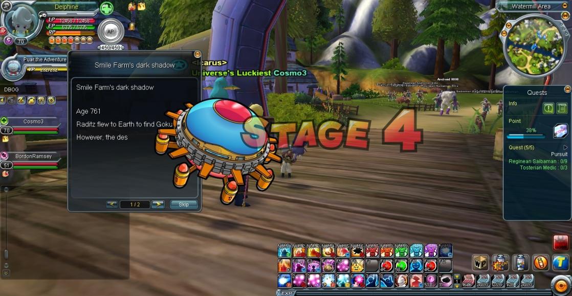 ALL SKYDUNGEONS LVL IN DRAGON BALL ONLINE GALAXY 